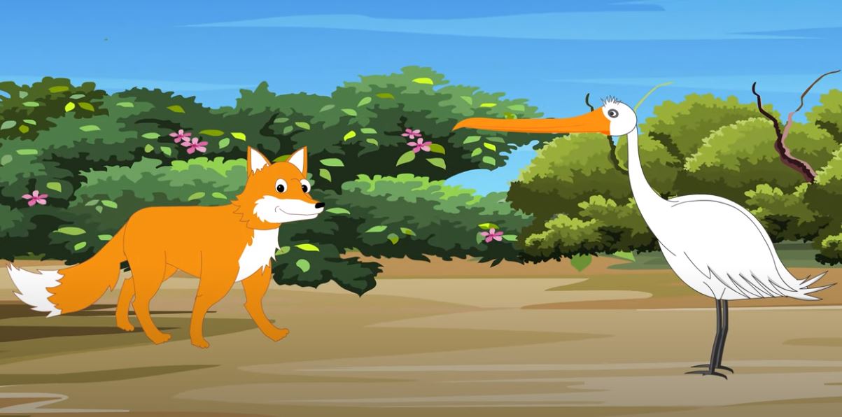 Cunning Fox and the Clever Stork