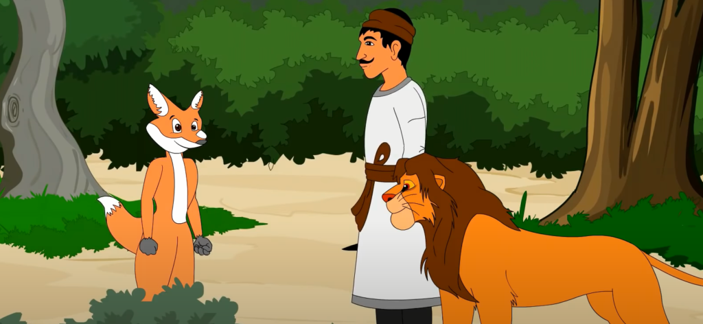 நன்றி மறந்த சிங்கம் - திருக்குறள் கதைகள்-Ungrateful Lion and Clever Fox Story in Tamil