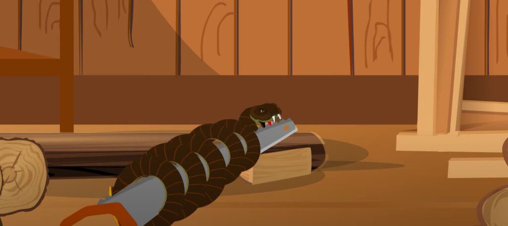 Angry Snake - Snake and Saw Kids Story - English Moral Stories
