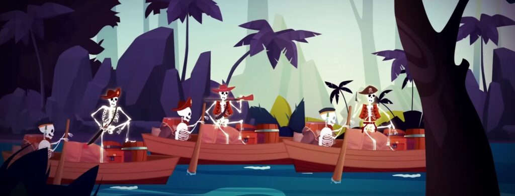 Pirates Story For Kids-Dem Bones - கடல் கொள்ளையர்கள் 8