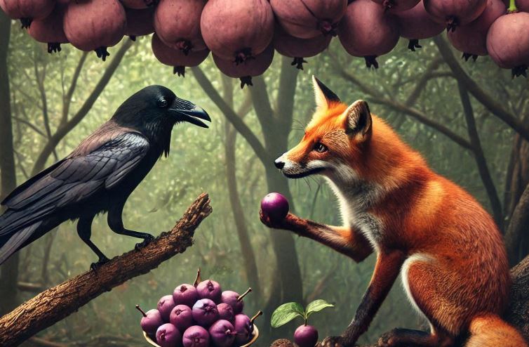 The Fox The Crow and The Fruit Tree - காக்காயும் நரியும்