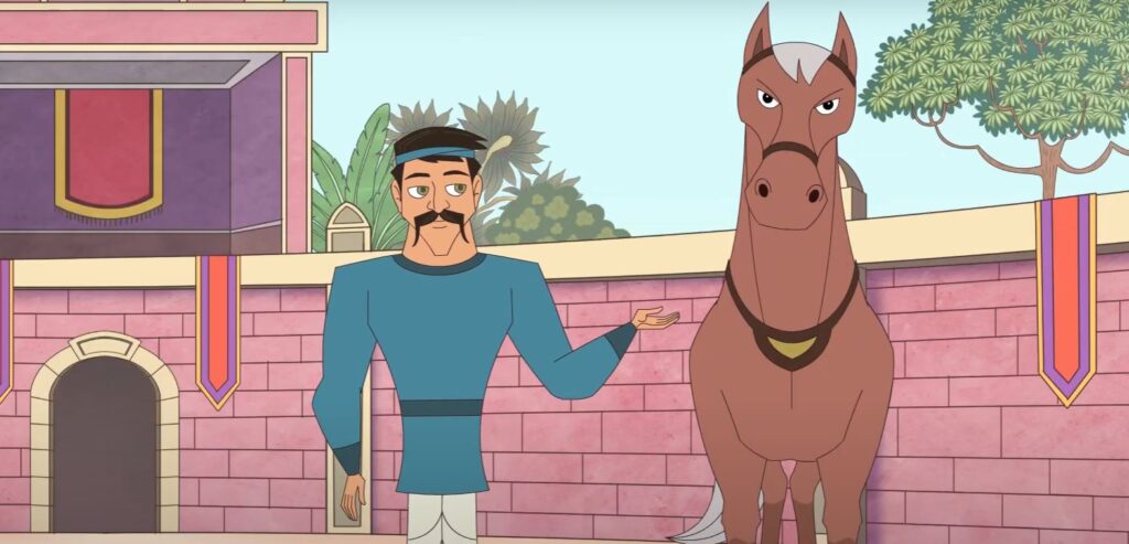 Vikram and Betal Story in Tamil -5 a horse merchand come to meet king