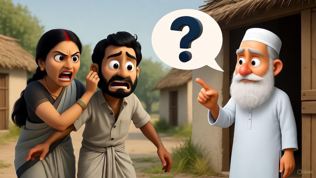 Wife Dragging Husband to Mulla