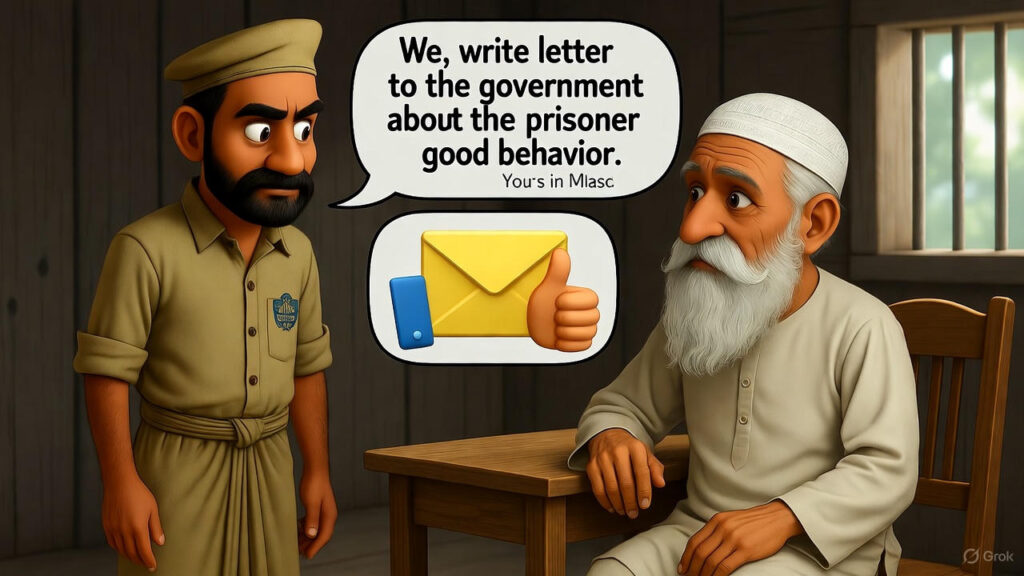 Prison Officer Advises Writing a Letter
