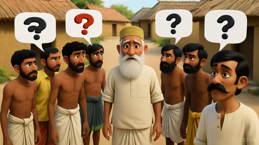 People in the queue behind hear this and look at Mulla doubtfully, thinking he's foolish