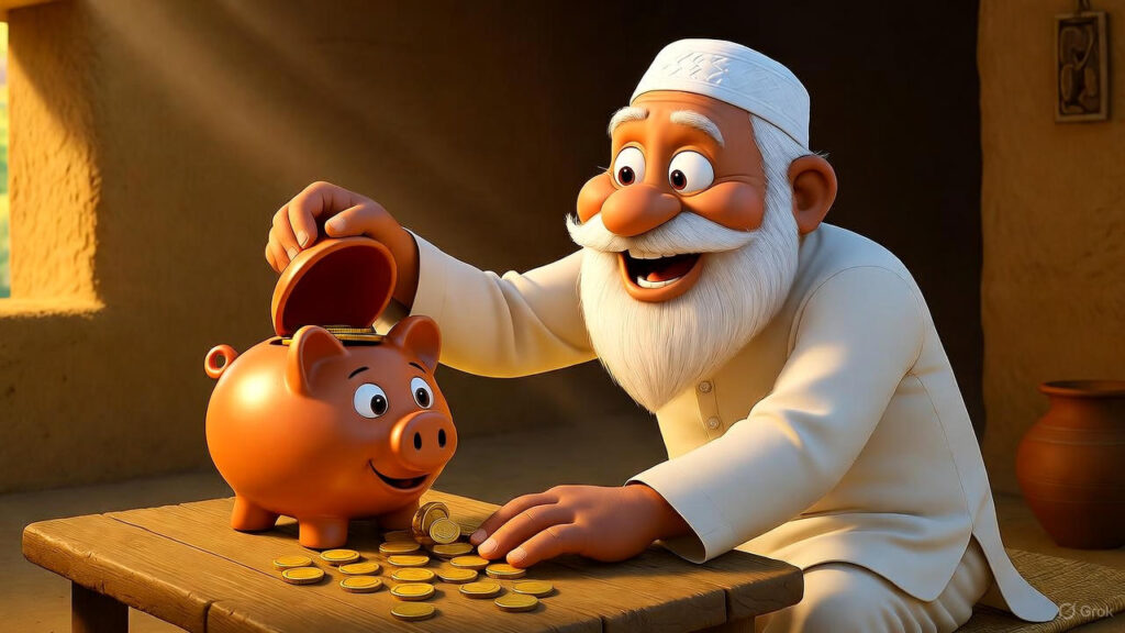 Mulla Opens the Piggy Bank