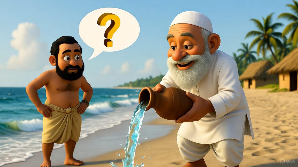 Mulla Pouring Fresh Water