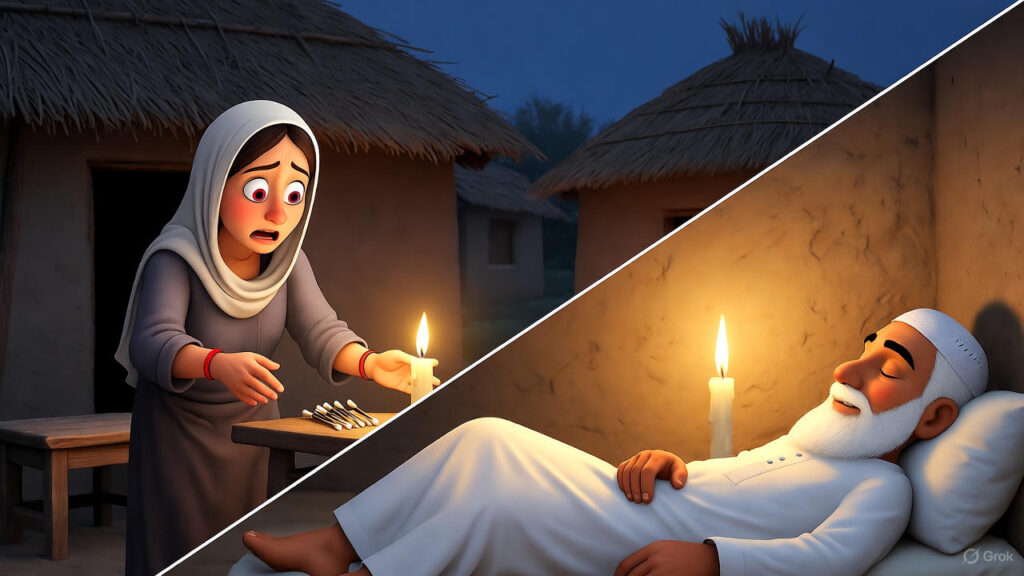 Wife Lights the Candle Reluctantly, Mulla Starts Sleeping