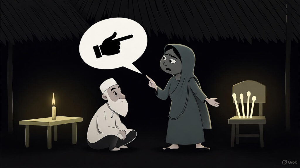 Wife Instructs Mulla to Light the Candle