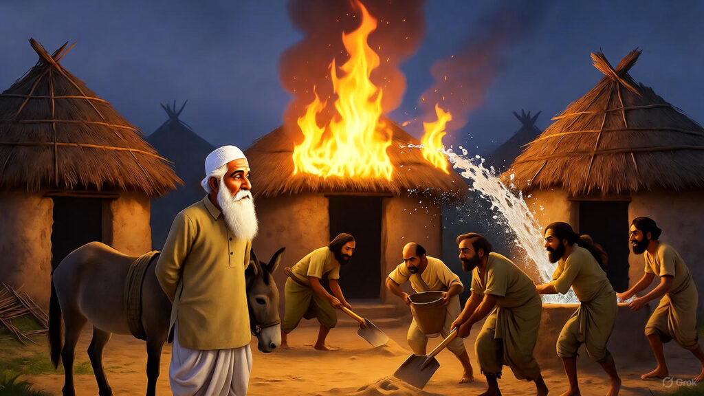 Arrival at the Burning Hut