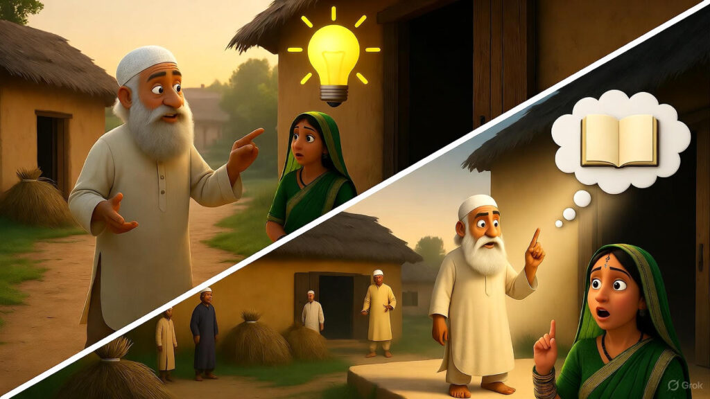 Mulla explains light reason, then analogies to her habits—don't fear, solve problems