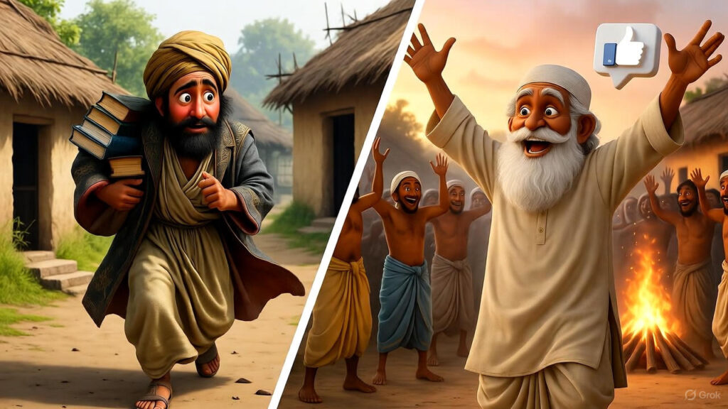 The Scholar Flees and Villagers Celebrate