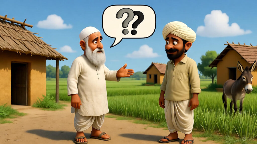 Mulla Explains He Confused the Fields and Donkeys