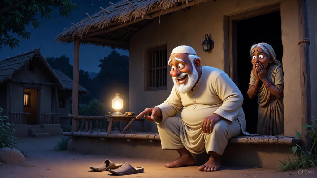 Wife Realizes, Mulla Points to Forgotten Slippers