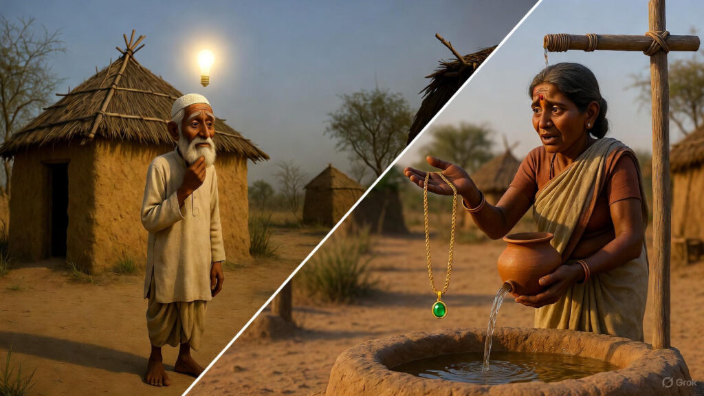 Mulla's Idea and Giving the Necklace to Wife