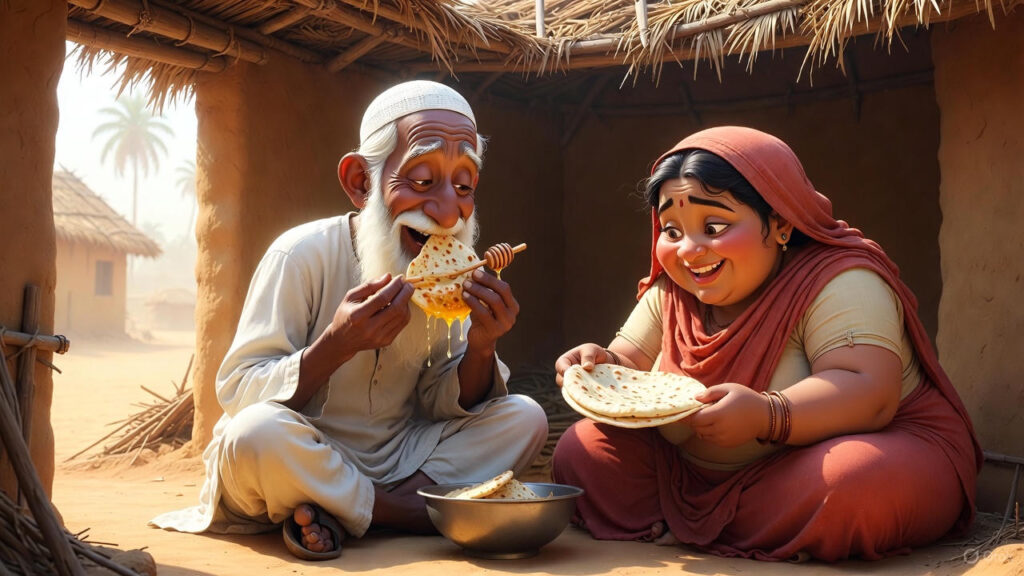 Mulla Eats Chapati with Honey