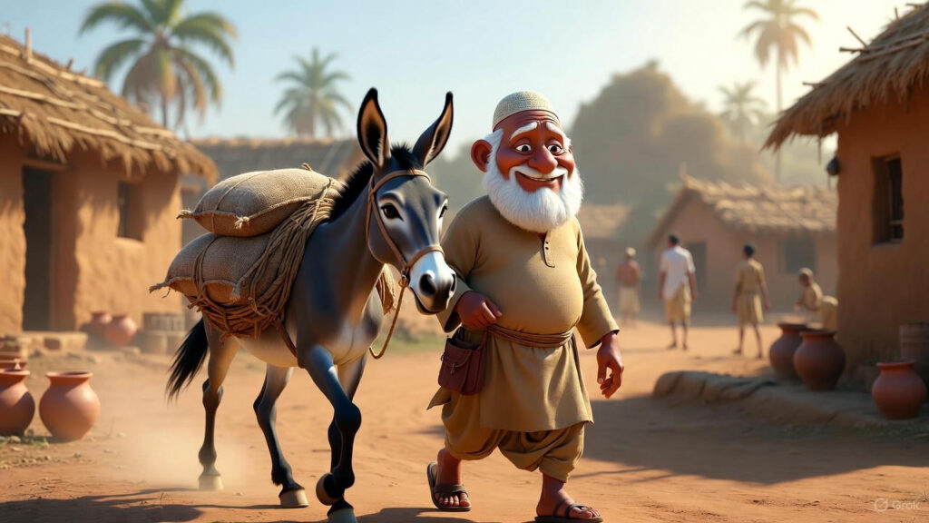 Intro: Mulla's usual routine with one donkey