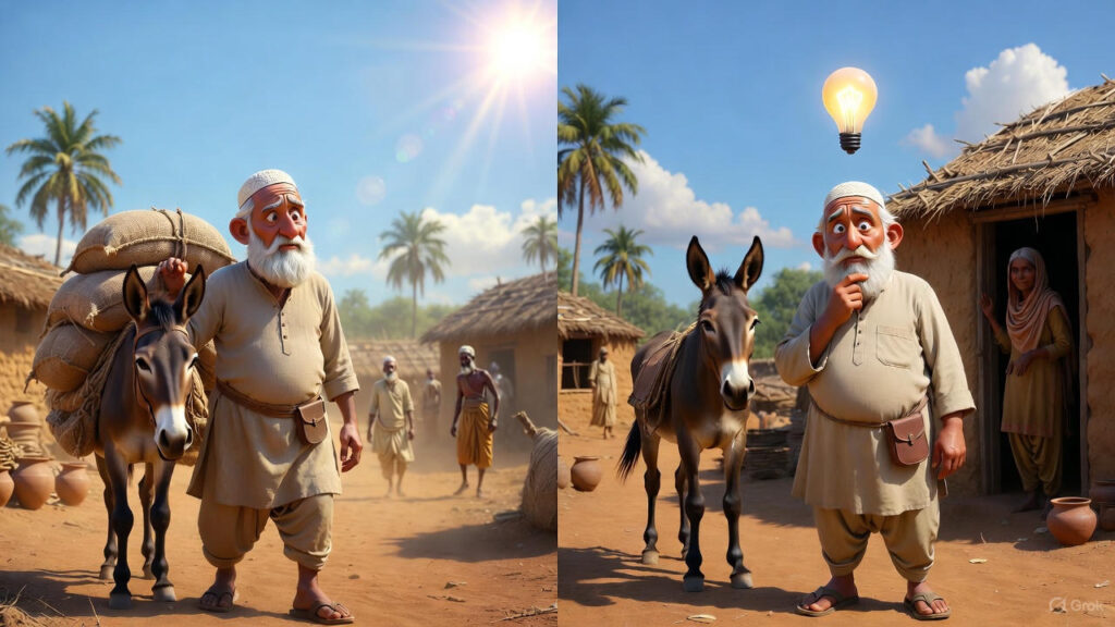 Mulla thinks about needing a second donkey