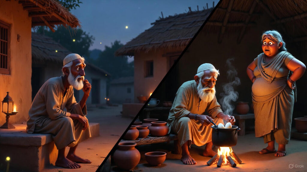 Mulla's Idea to Eat Outside and Preparing the Eggs