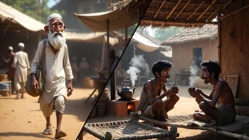 Mulla Arrives at the Tea Shop
