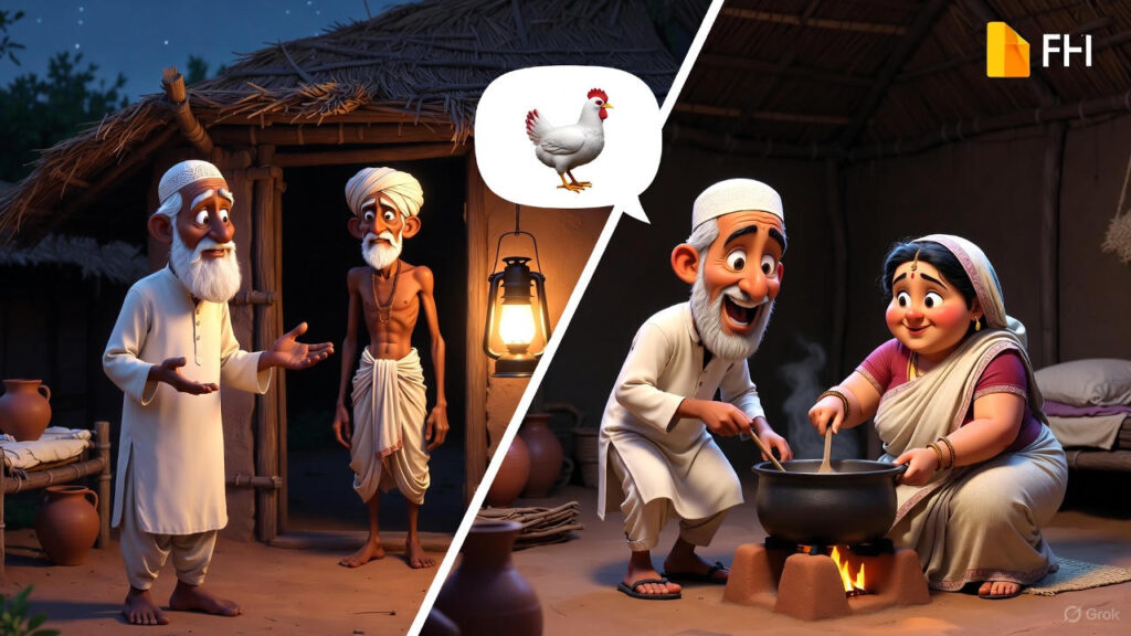 Mulla Invites the Friend Back and Tells His Wife