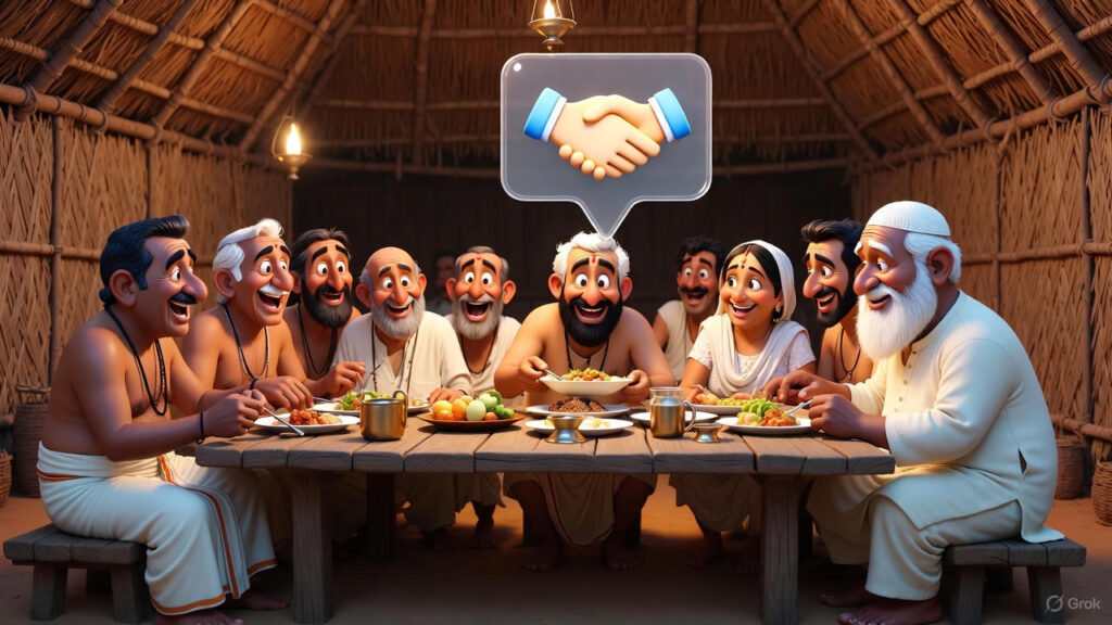 Host Realizes Mistake and Serves All Equally (Tenth paragraph)