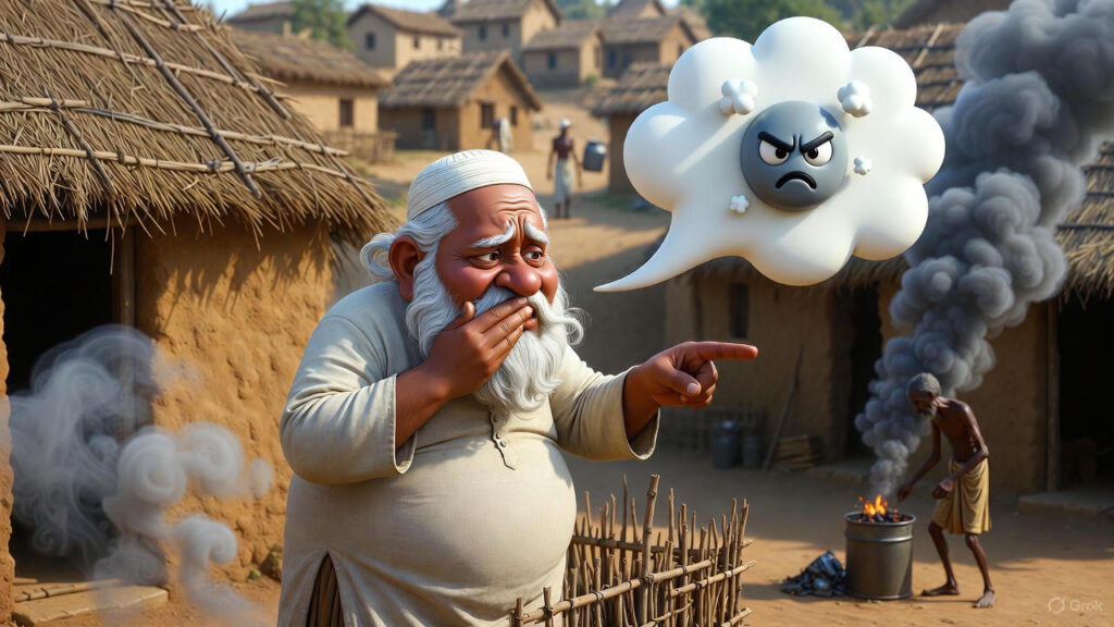 Mulla Discovers the Neighbor Burning Garbage and Complains