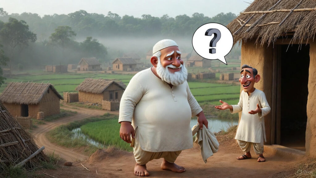 Mulla Returns Home, Merchant Questions Him