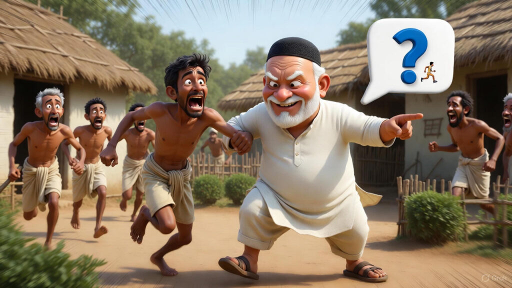 Villagers Beat the Thief