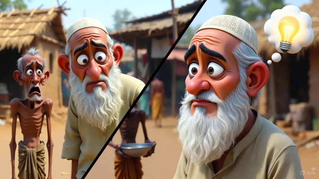 Mulla Approaches and Recognizes the Beggars as Former Merchants