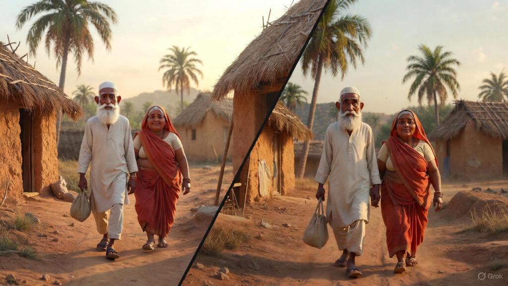 The Trip to the Neighboring Village and Return