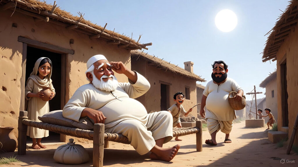 Mulla Returns from Market and Merchant Arrives