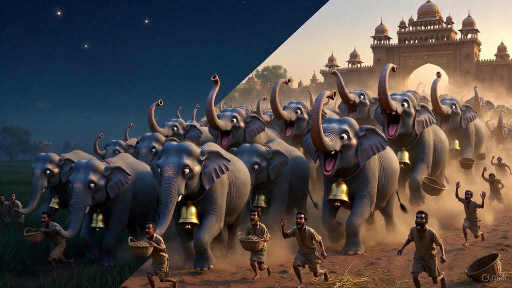 Elephants Deployed and Morning Chaos Begins