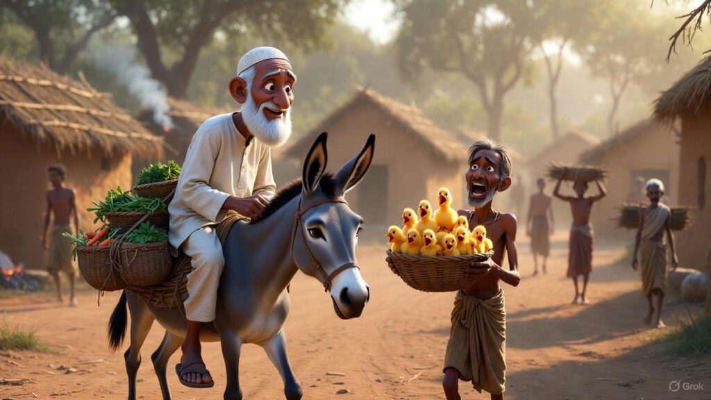 Mulla Returning from Market and Noticing the Chicken Seller