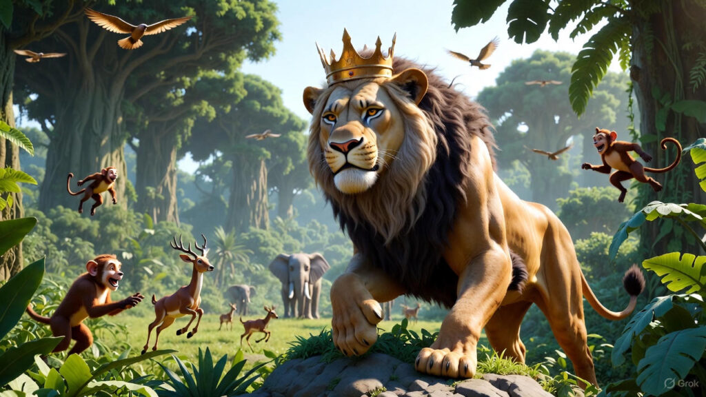 The Aging Lion King's Struggle