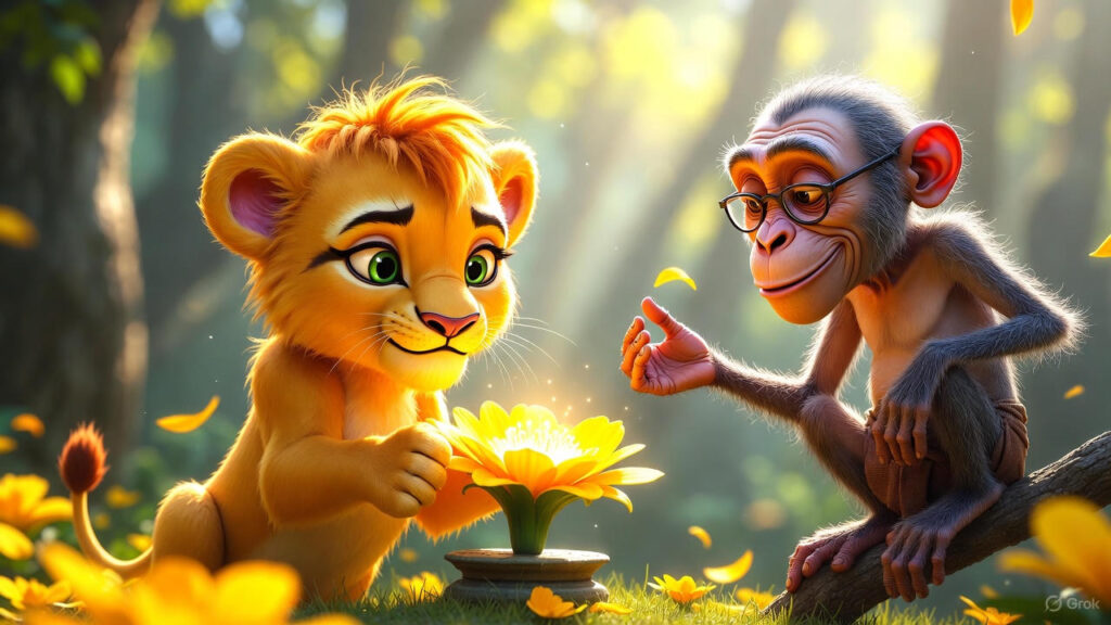 Taking the Yellow Flower