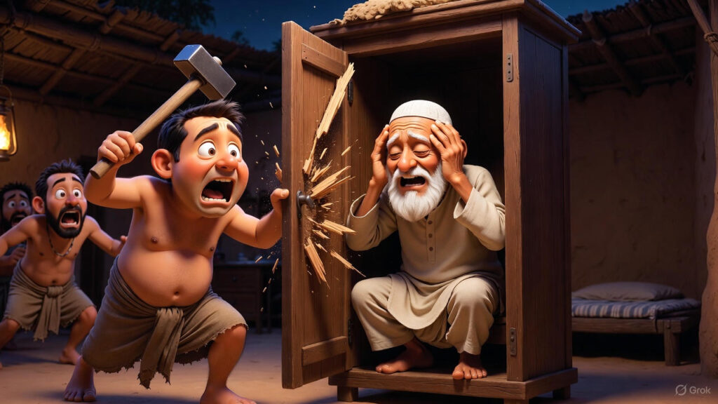 Thieves Break Open the Cupboard and Find Mulla