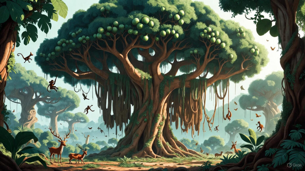 The Lush Forest and the Mighty Fig Tree