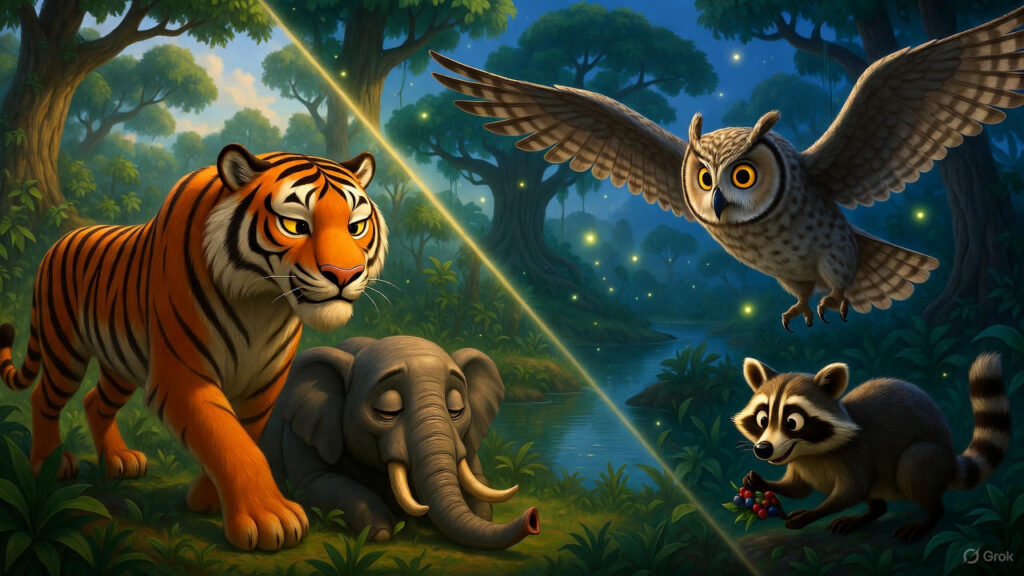Harmony of Day and Night Hunters