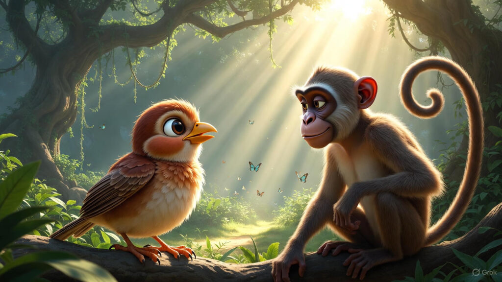 The Monkey's Surprise and the Sparrow's Lament