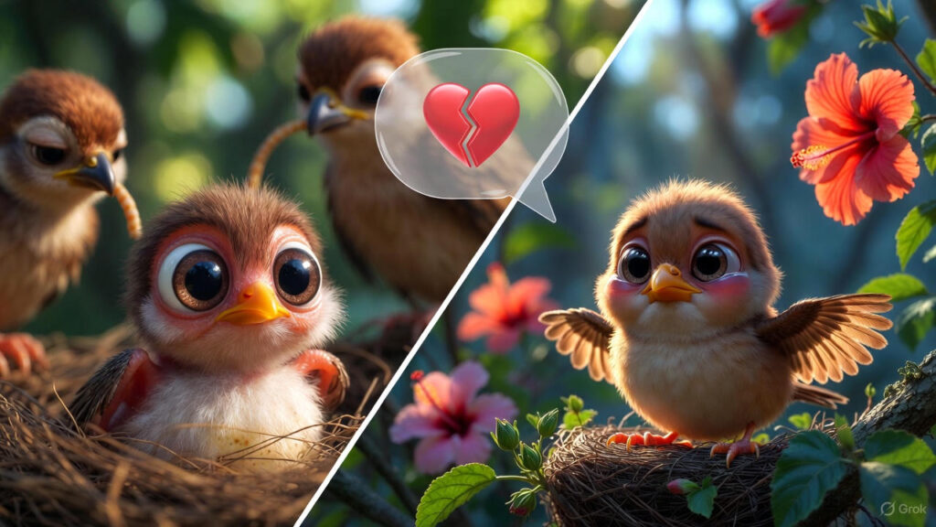The Sparrow's Plea to the Divine and Encounter with the Wise Monkey