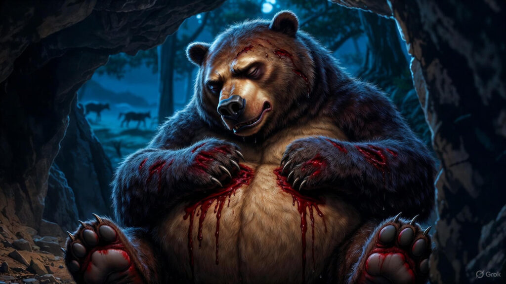 The Wounded Bear's Agony in His Cave