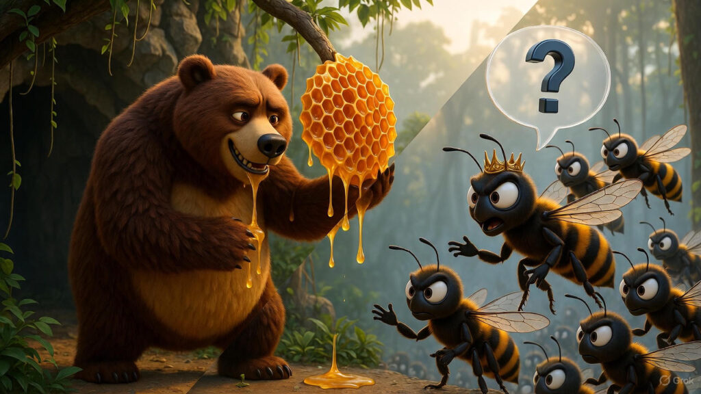 The Bear's First Honey Raid and Bees' Plea