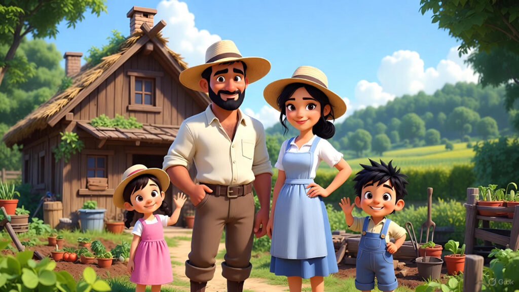 The Farmhouse Family in the Village